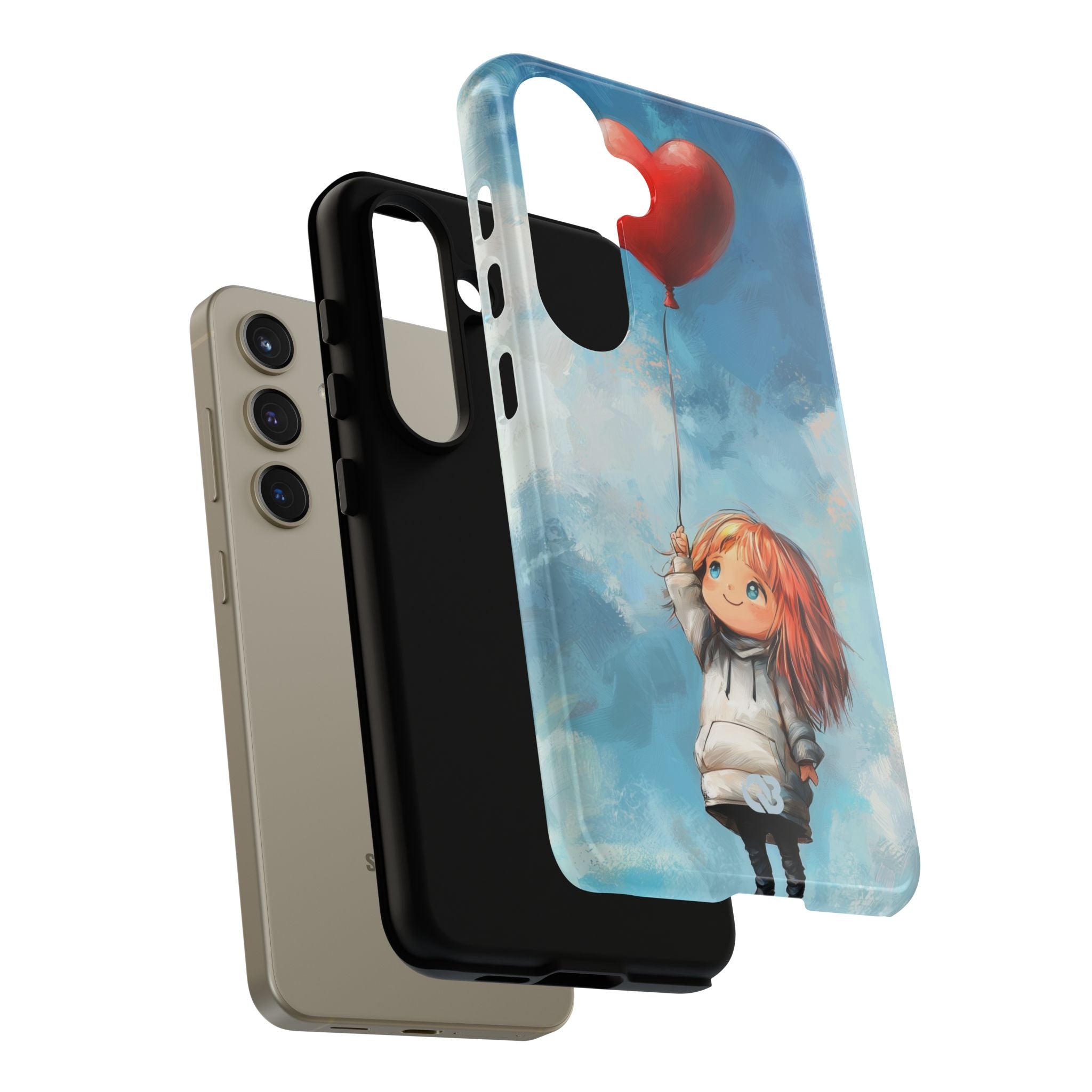 Crimson Heart Sky · Tough Phone Case for Samsung