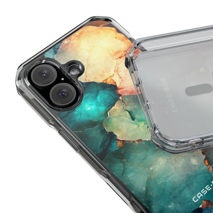 Teal Mosaic Veins iPhone 16 Case - Impact