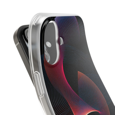 Black Lite Phone Case for iPhone - Cobalt Crimson Flux