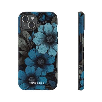 Blue Petal Radiance iPhone 15 Plus Case - Tough