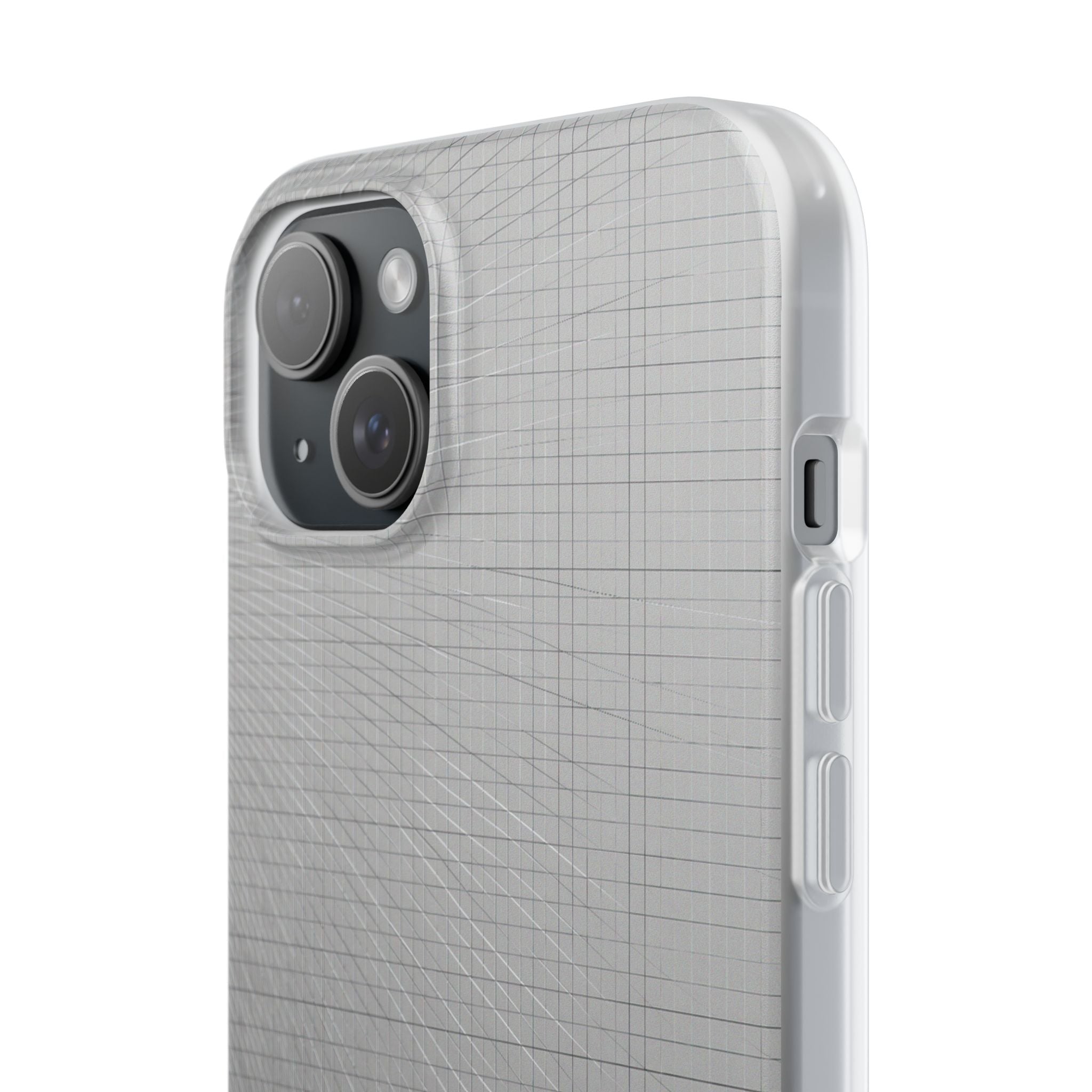 Grey Lite Phone Case for iPhone - Chrome Mesh Warp
