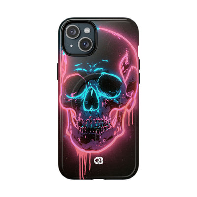 Neon Drip Skull · Tough 2.0 Magnetic Phone Case for iPhone · Black