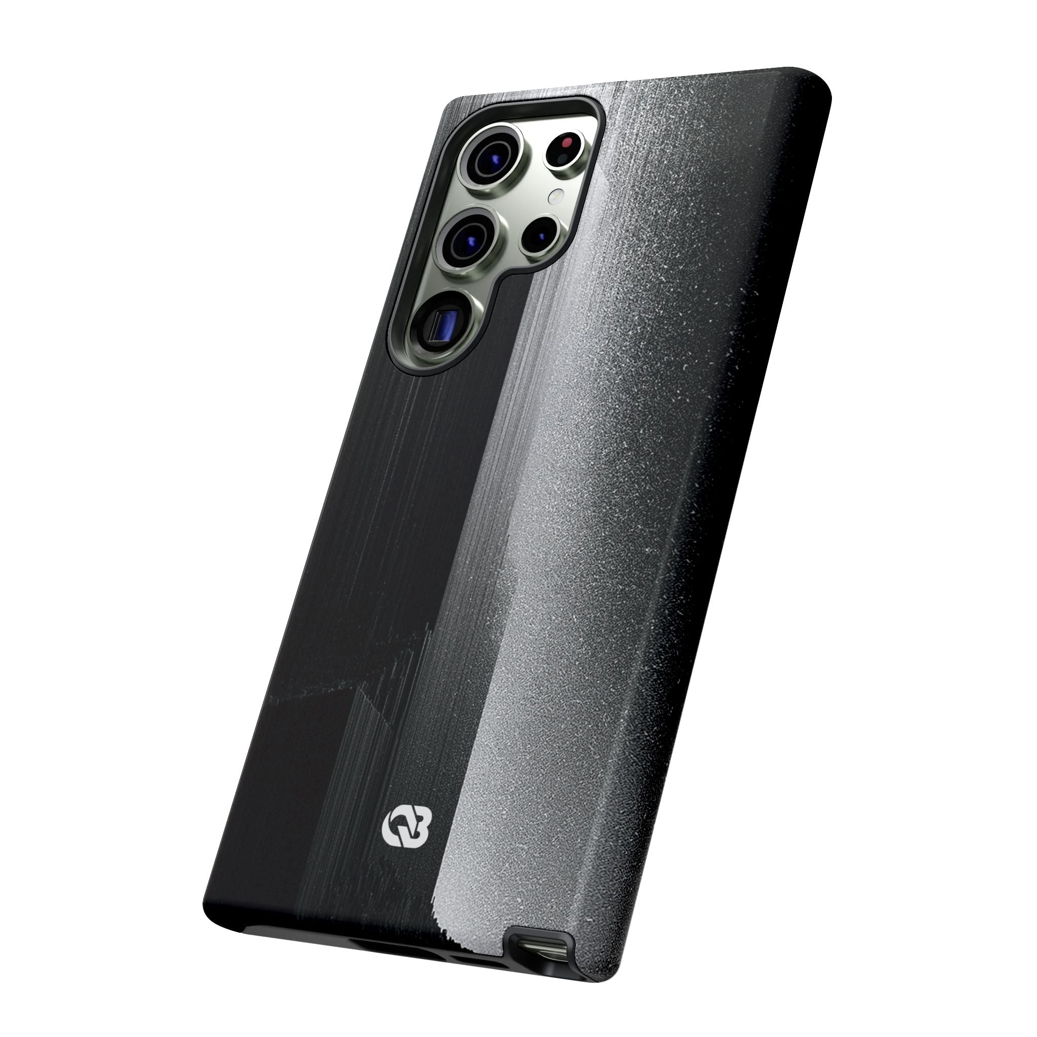 Black Tough Phone Case for Samsung - Brutalist Pixel Monolith
