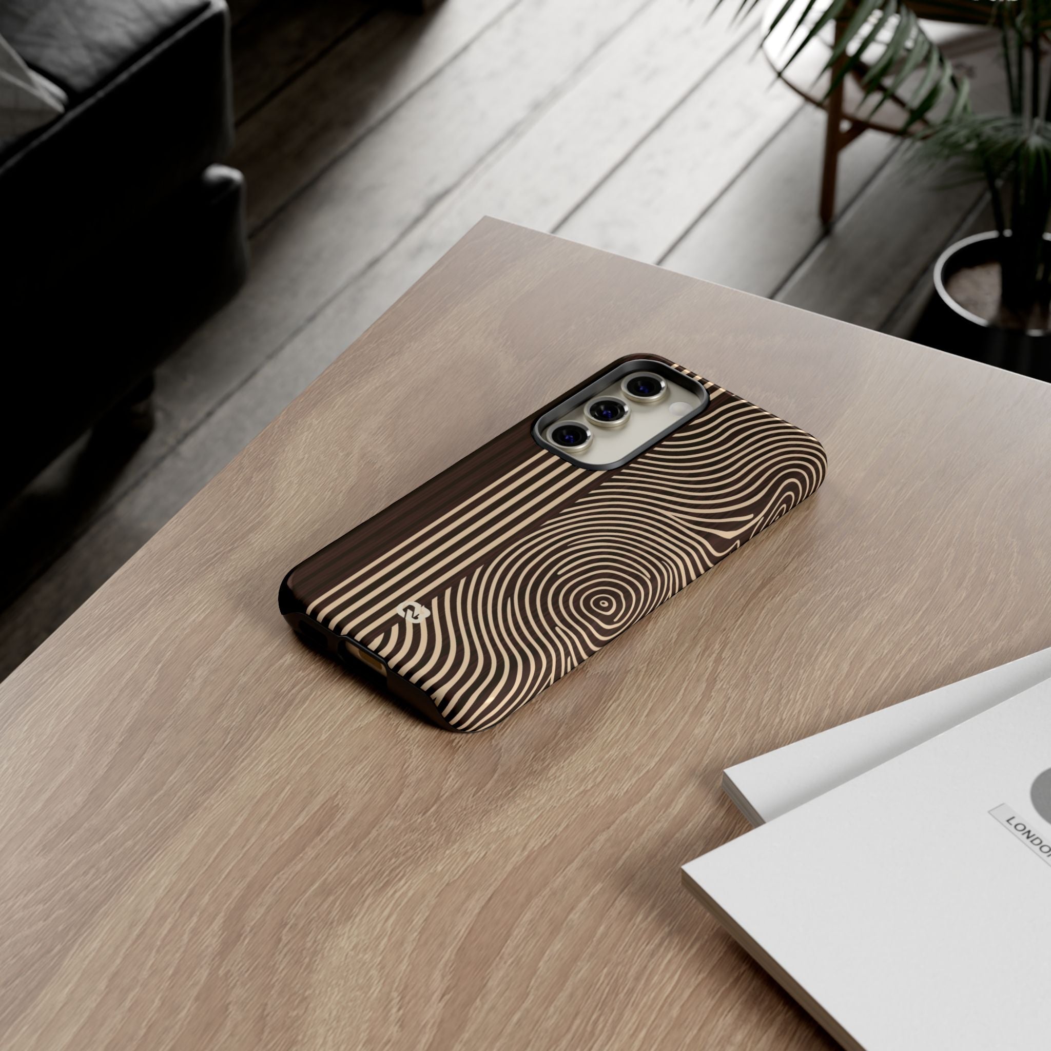 Brown Tough Phone Case for Samsung - Espresso Sand Ridge