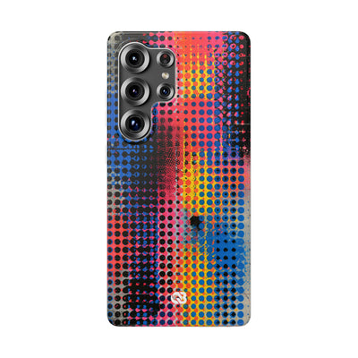 Chromatic Halftone Grid · Lite Phone Case for Samsung · Blue