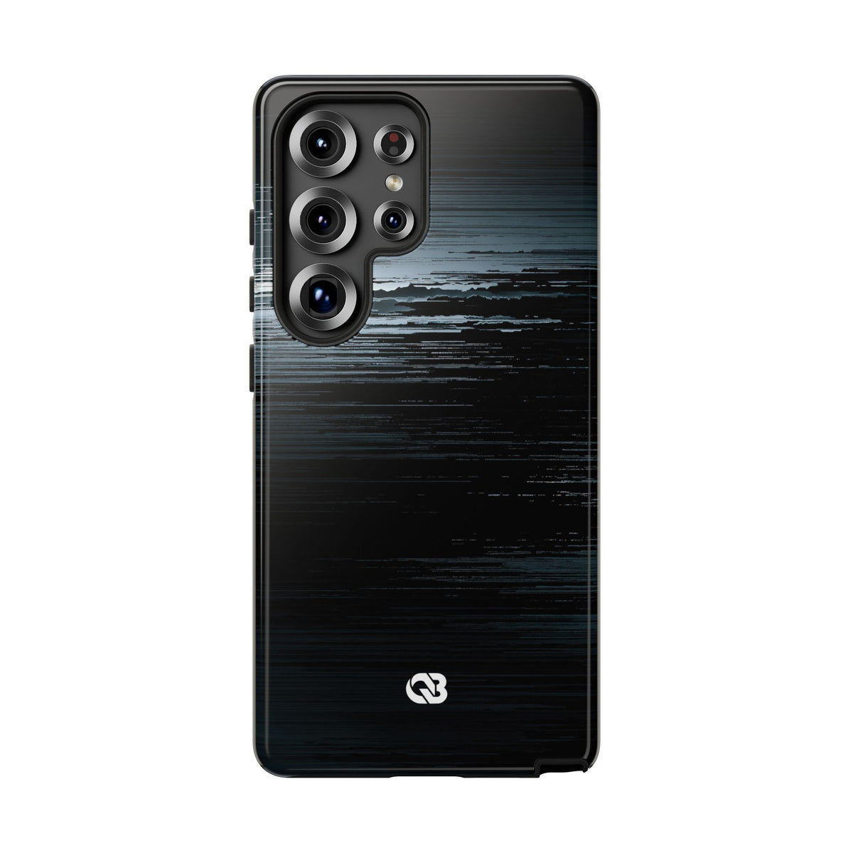 Black Tough Phone Case for Samsung - Frozen Signal Glitch