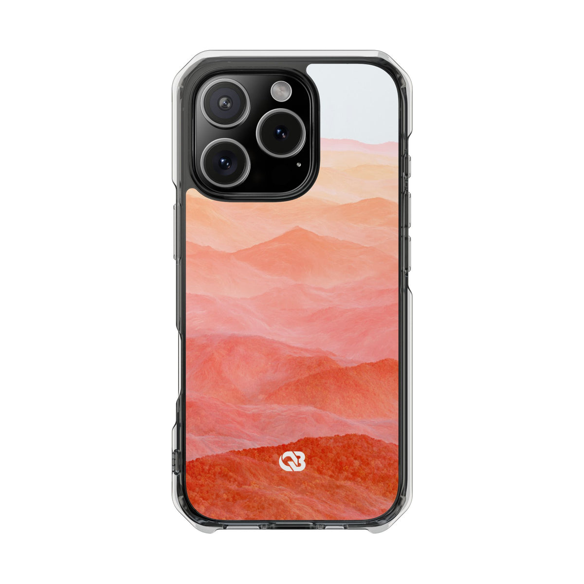 Alpenglow Ridge Vista · Clear Impact Magnetic Phone Case for iPhone · Orange
