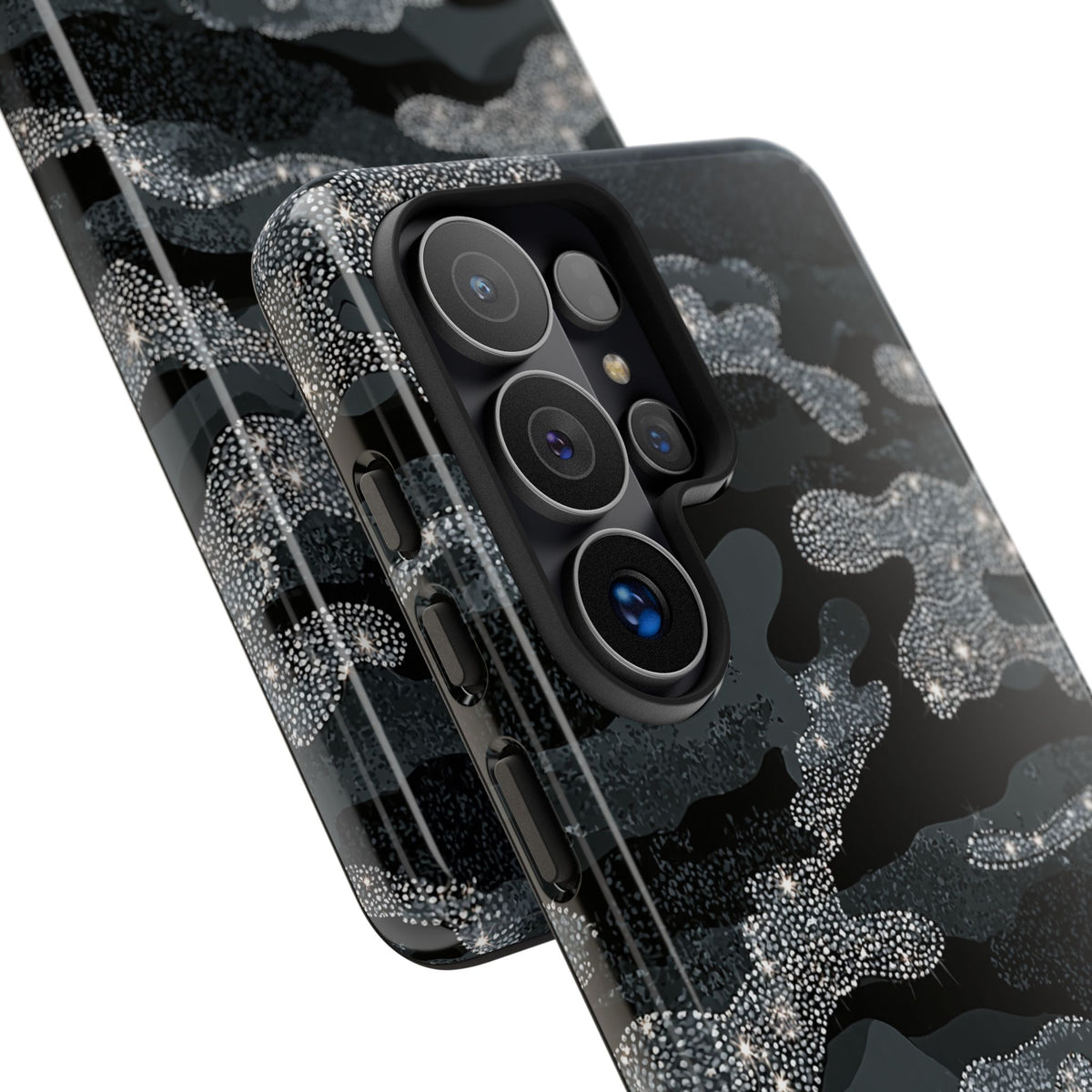 Glitter Shadow Camo · Tough Phone Case for Samsung · Black