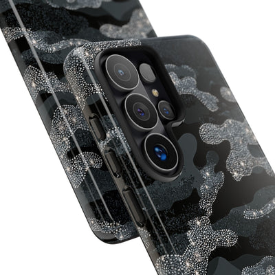 Glitter Shadow Camo · Tough Phone Case for Samsung · Black