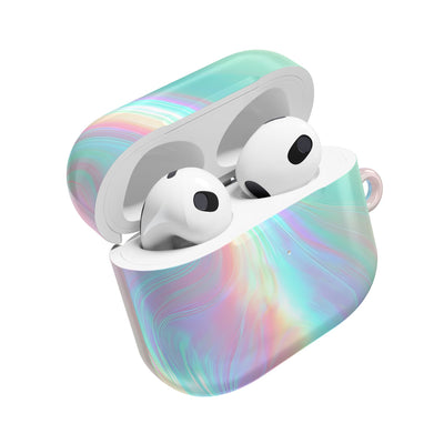 Prismatic Liquid Light · Hard Case for AirPods & AirPods Pro · Teal
