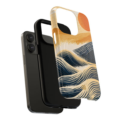 Blue Tough 2.0 Magsafe Phone Case for iPhone - Kyoto Cresting Tide