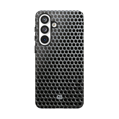 Silver Tough Phone Case for Samsung - Brutalist Steel Mesh