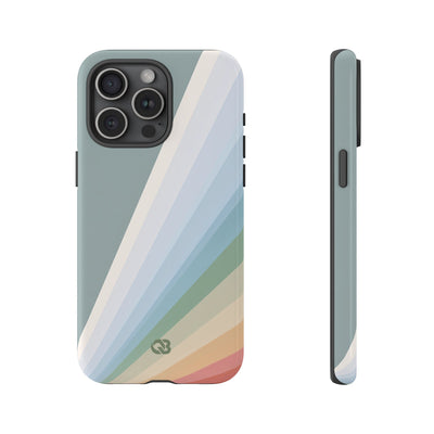 Green Tough Phone Case for iPhone - Sage Prism Beam