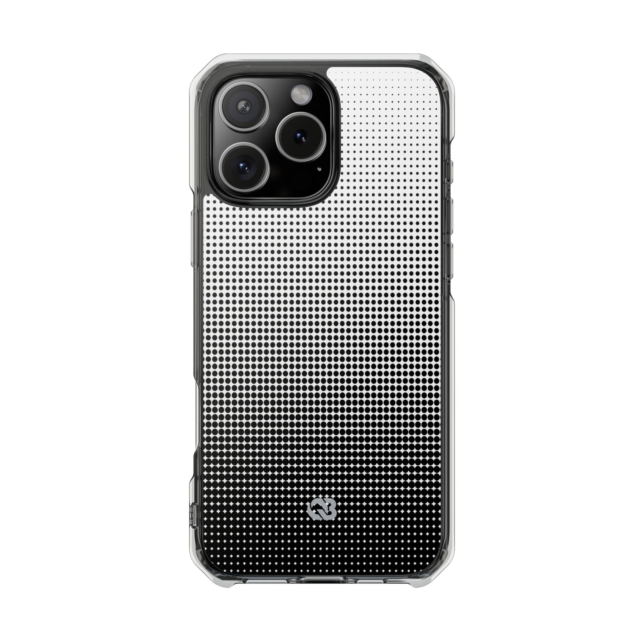 Black Impact MagSafe Phone Case for iPhone - Obsidian Halftone Flux