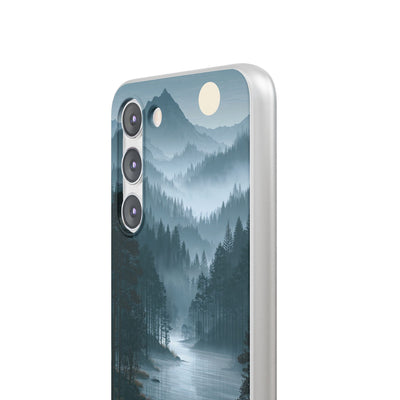 Silent Nordic Fjord · Lite Phone Case for Samsung · Blue