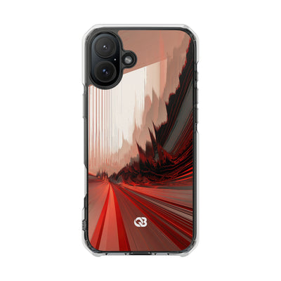 Red Impact MagSafe Phone Case for iPhone - Crimson Pulse Horizon