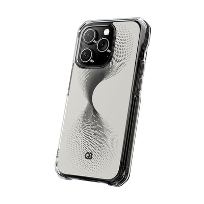 White Impact MagSafe Phone Case for iPhone - Linear Torsion Grid