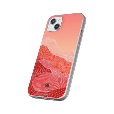 Red Lite Phone Case for iPhone - Crimson Ridge Contour