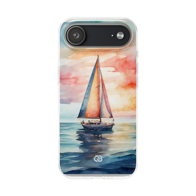 Crimson Horizon Sail · Soft Custodia per iPhone