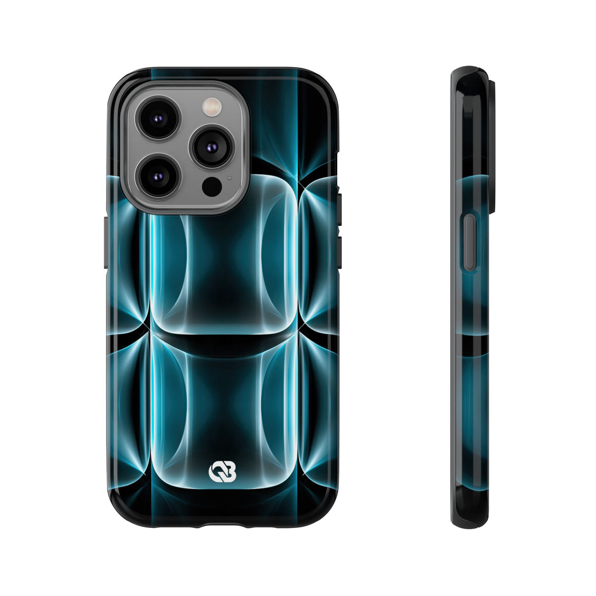 Translucent Cyber Grid · Tough Phone Case for iPhone · Teal