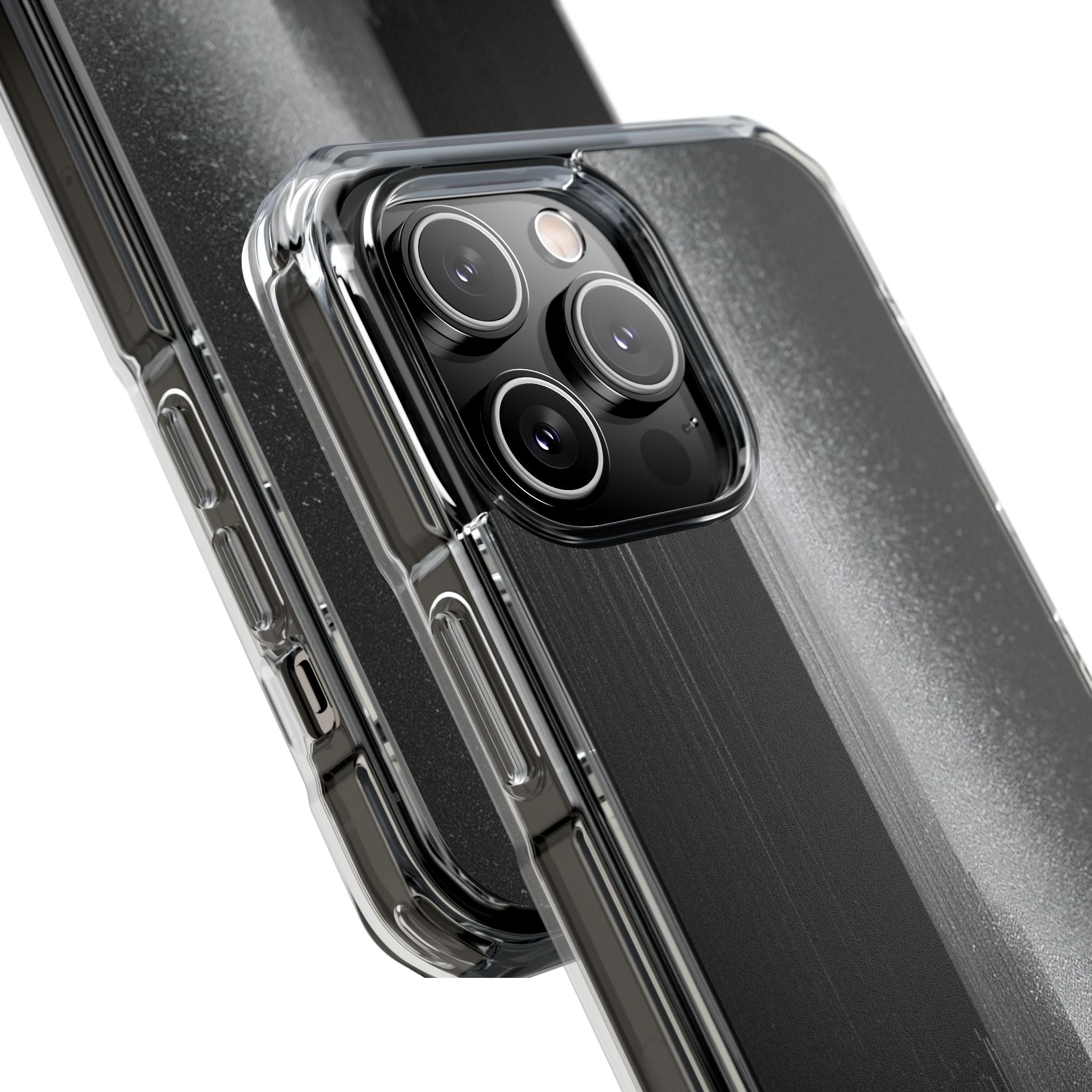 Black Impact MagSafe Phone Case for iPhone - Brutalist Pixel Monolith