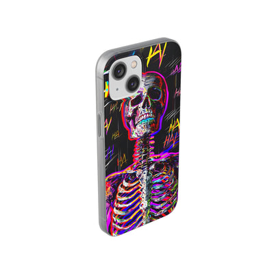 Neon Glitch Skeleton · Soft Handyhülle für iPhone