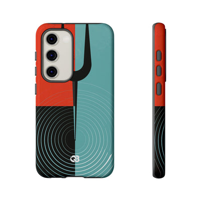 Teal Tough Phone Case for Samsung - Sonic Static Split