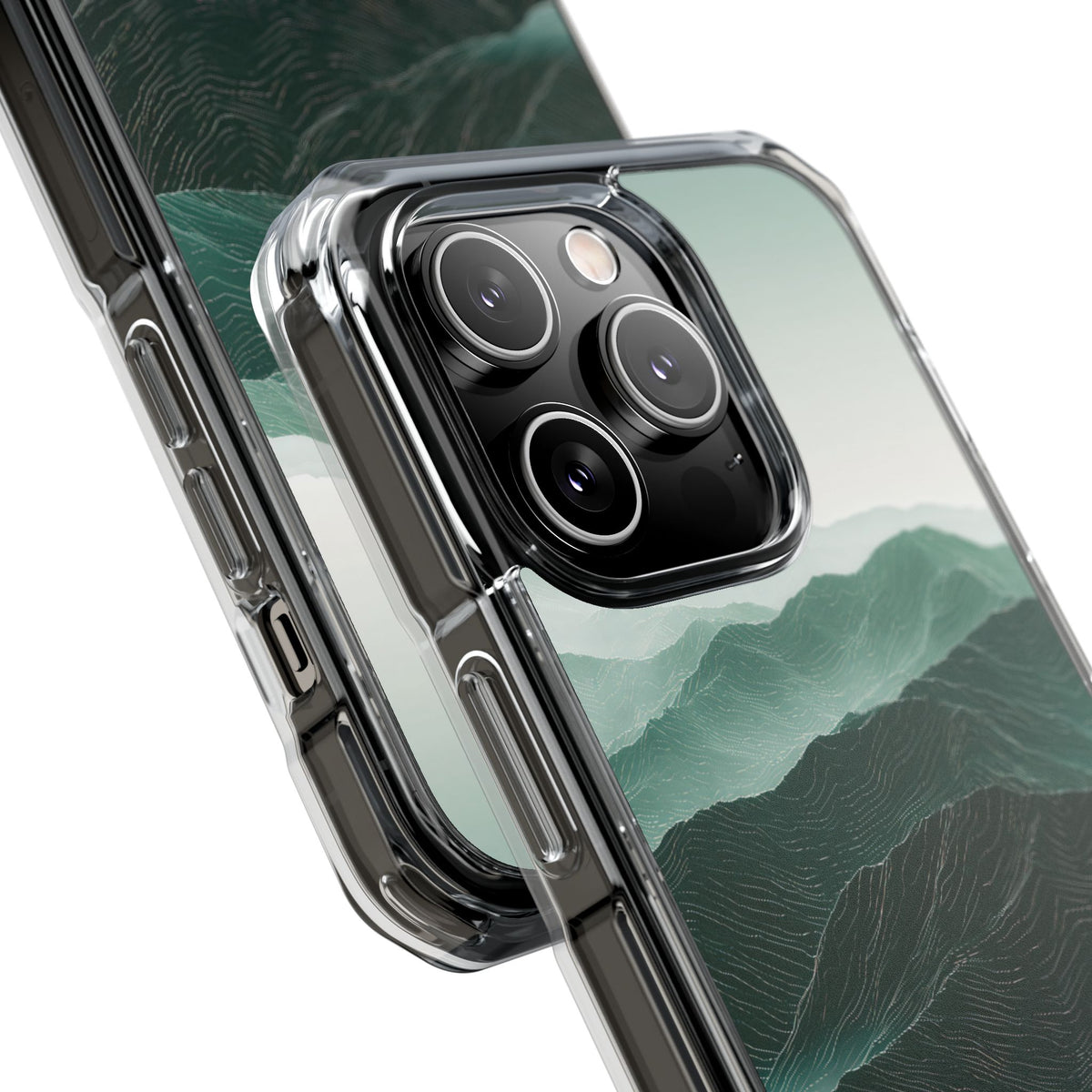 Alpine Mist · Clear Impact Magnetic Phone Case for iPhone · Green