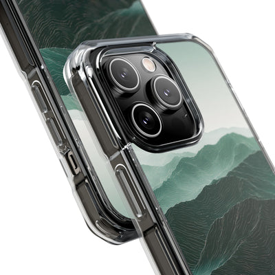 Alpine Mist · Clear Impact Magnetic Phone Case for iPhone · Green