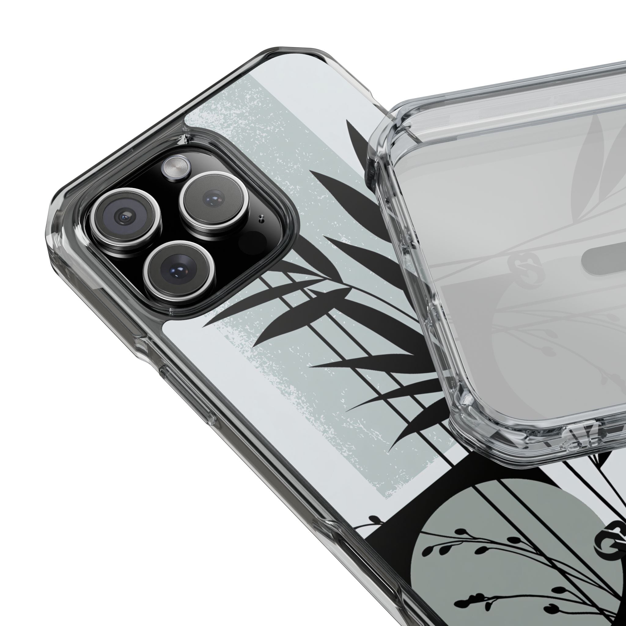 Grey Impact MagSafe Phone Case for iPhone - Sage Bamboo Noir