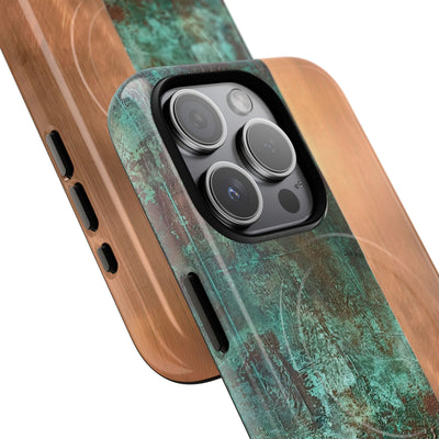 Oxidized Copper Patina · Tough 2.0 Magnetic Phone Case for iPhone · Green
