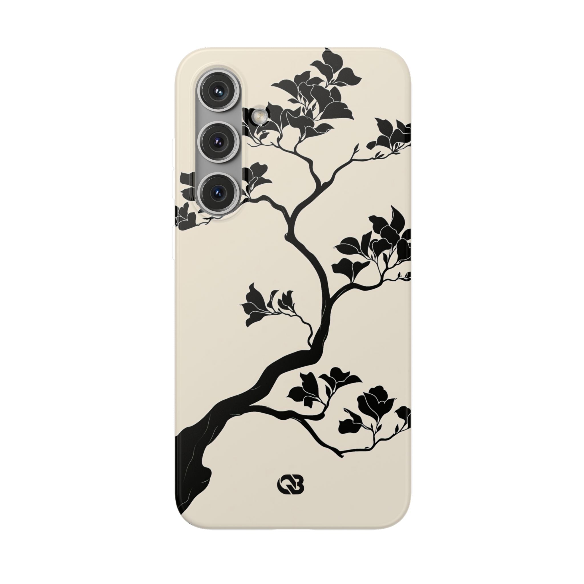 Beige Lite Phone Case for Samsung - Obsidian Bonsai Silhouette