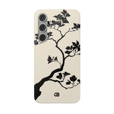 Beige Lite Phone Case for Samsung - Obsidian Bonsai Silhouette