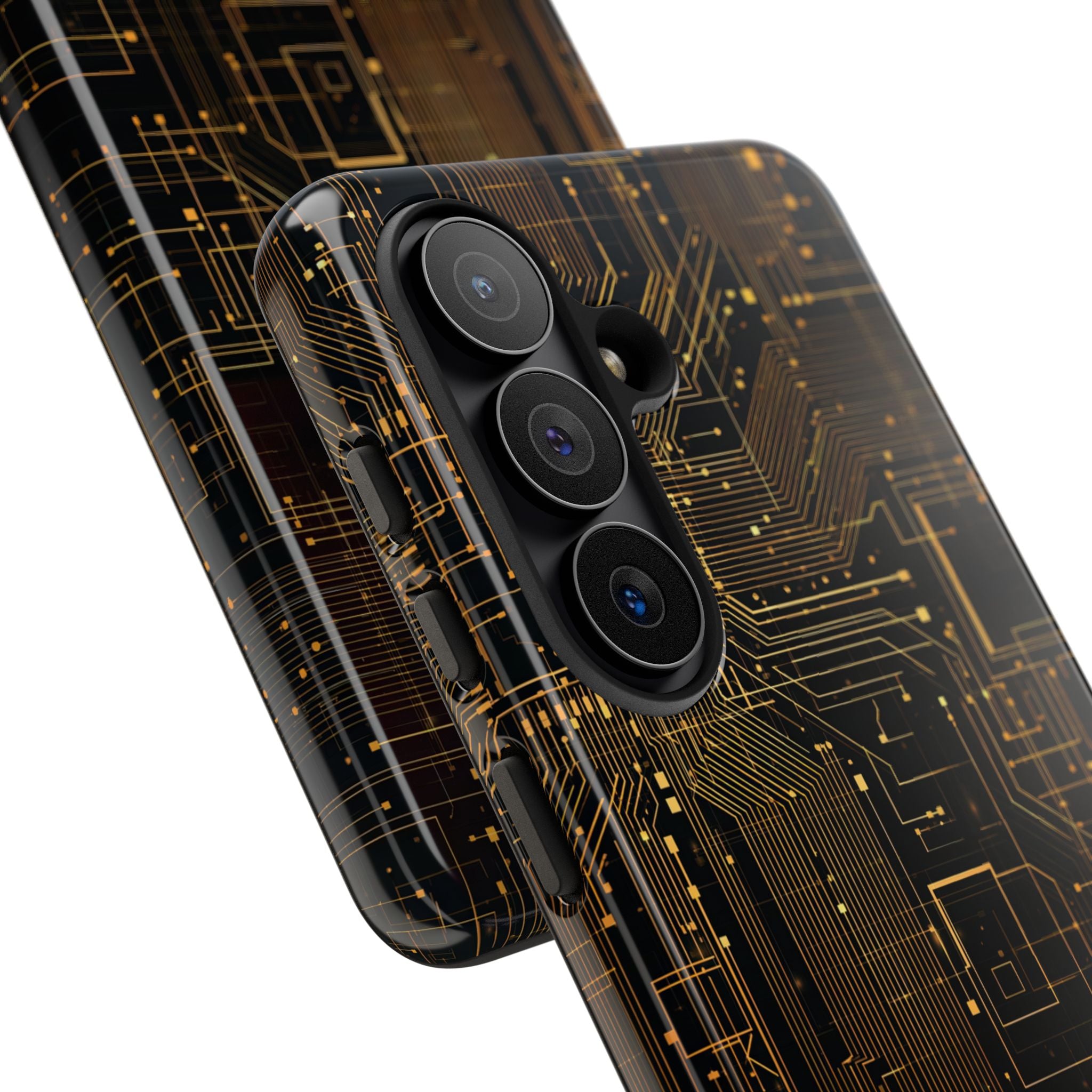 Gold Tough Phone Case for Samsung - Amber Core Mainframe