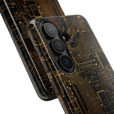 Gold Tough Phone Case for Samsung - Amber Core Mainframe