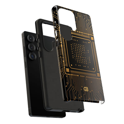 Gold Tough Phone Case for Samsung - Cyber Gold Processor