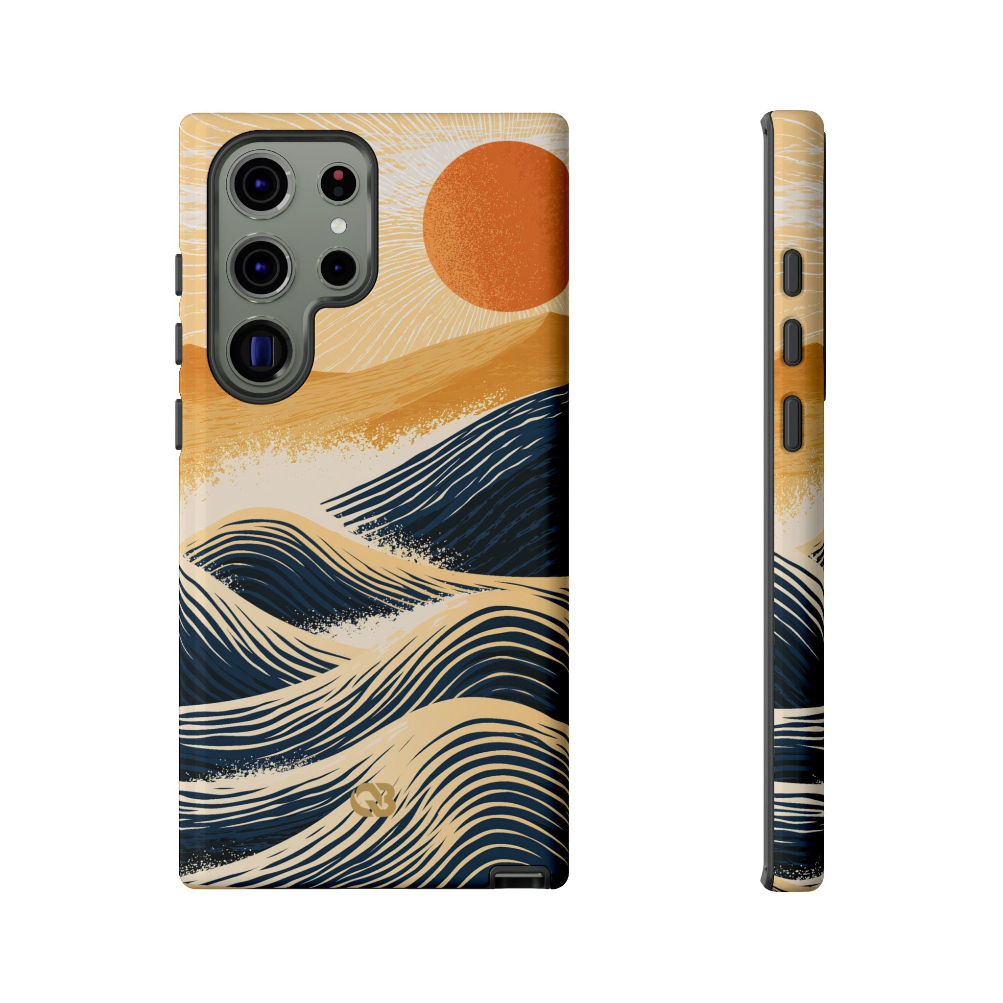 Blue Tough Phone Case for Samsung - Kyoto Cresting Tide