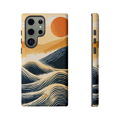 Blue Tough Phone Case for Samsung - Kyoto Cresting Tide