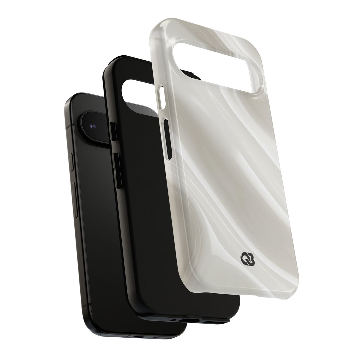 Liquid Enamel Fold · Tough Phone Case for Pixel ·  White