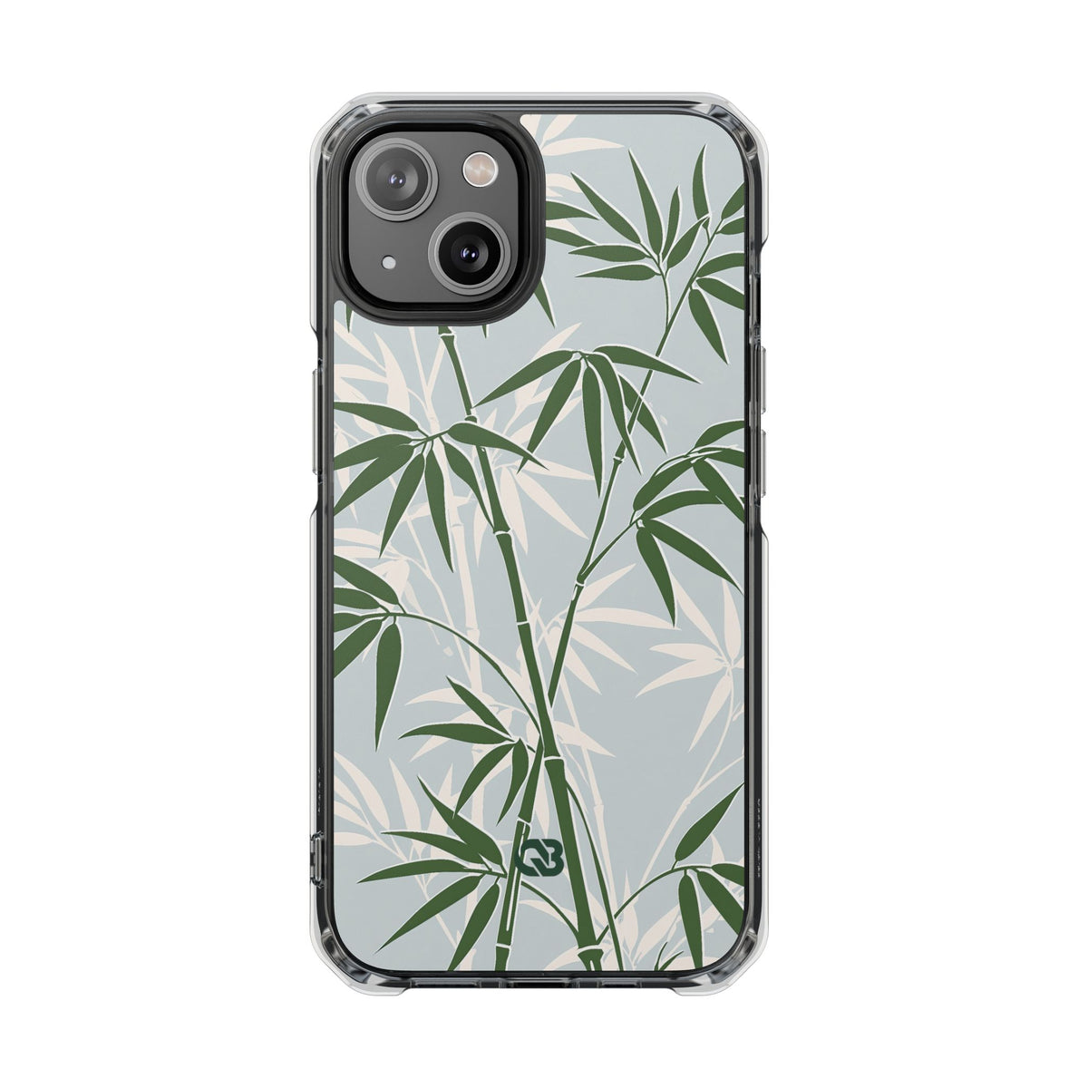 Serene Bamboo · Clear Impact Magnetic Phone Case for iPhone ·  Green