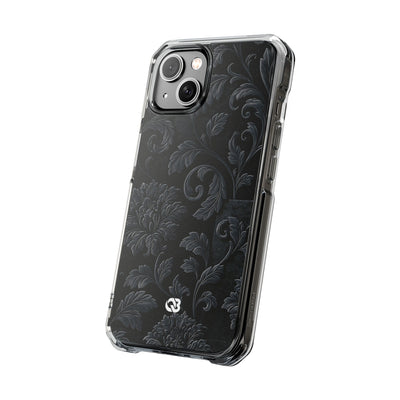 Obsidian Damask · Clear Impact Magnetic Phone Case for iPhone ·  Black