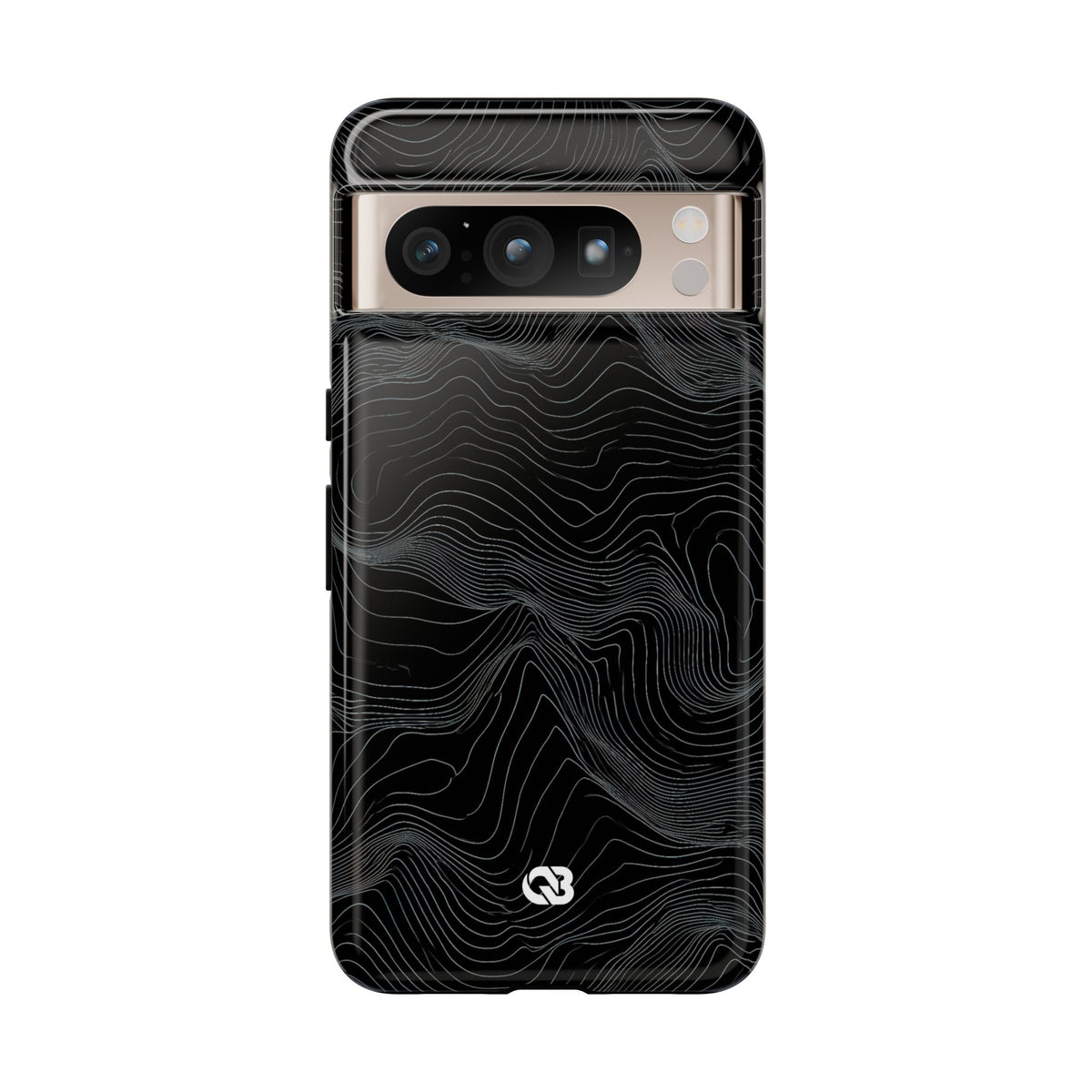 Obsidian Contour Elevation · Tough Phone Case for Pixel ·  Black
