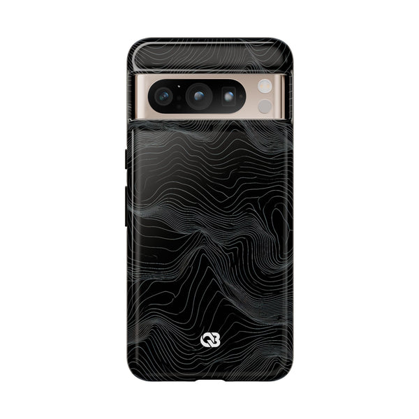 Obsidian Contour Elevation · Tough Phone Case for Pixel ·  Black