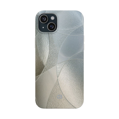 Silver Lite Phone Case for iPhone - Frosted Silver Mosaic