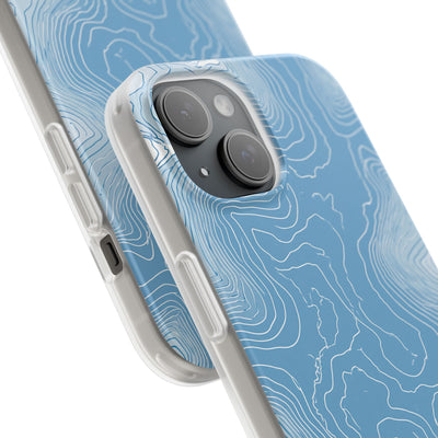 Blue Lite Phone Case for iPhone - Glacial Ridge Topo