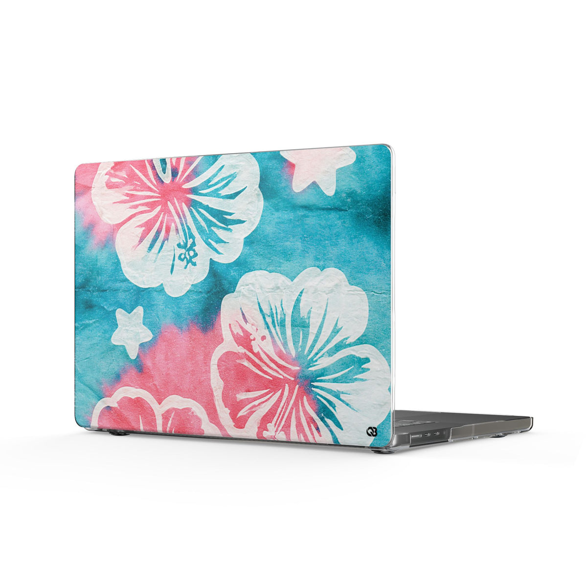 Tropical Hibiscus Bloom · Clear Hard Case for MacBook · Teal