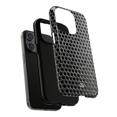 Silver Tough 2.0 Magsafe Phone Case for iPhone - Brutalist Steel Mesh