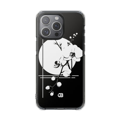 Black Impact MagSafe Phone Case for iPhone - Lunar Orchid Grid