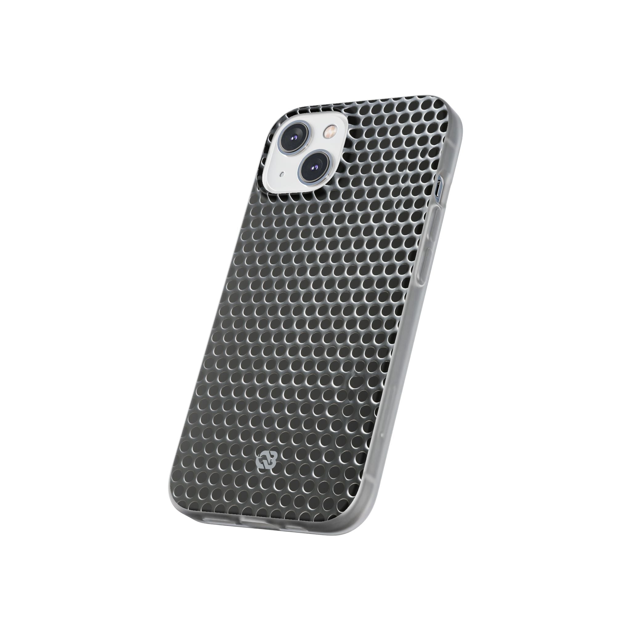 Silver Lite Phone Case for iPhone - Brutalist Steel Mesh