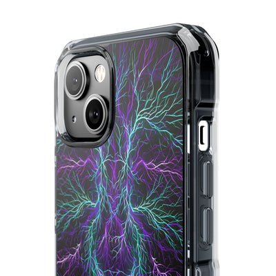 Electric Plasma Arbor · Clear Impact Magnetic Phone Case for iPhone · Purple